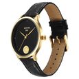 Sonata Gold Quartz Analog Watch for Men with Black Dial Leather Strap With An Eye-Catching Gold Coin on Dial - image number 2