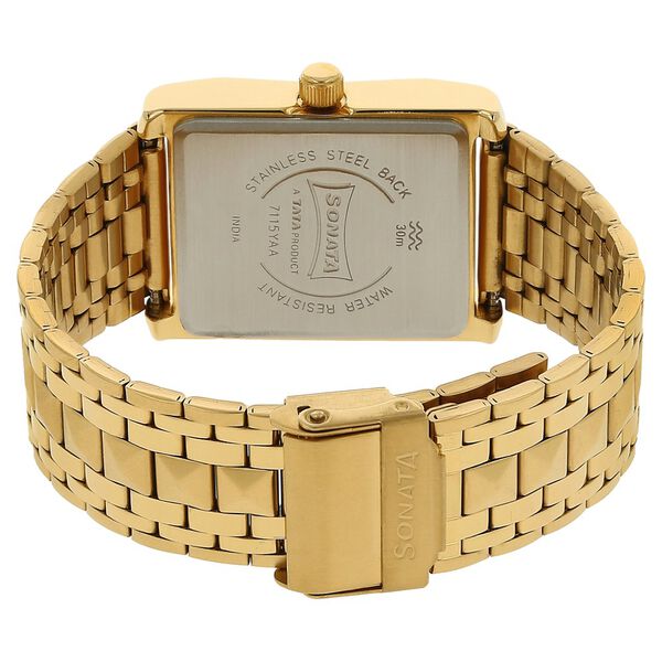 Sonata Quartz Analog Silver Dial Stainless Steel Strap Watch for Men - image number 3