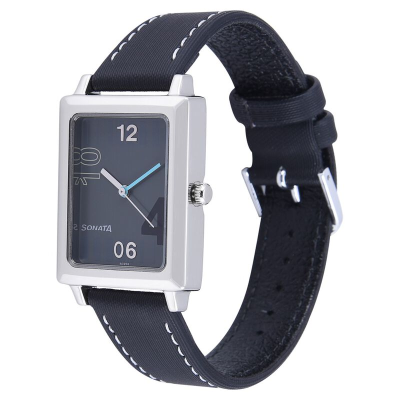 Sonata Quartz Analog Grey Dial Leather Strap Watch for Men - image number 1