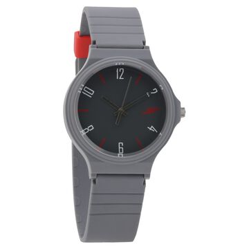SF Quartz Analog Black Dial Plastic Strap Watch for Men