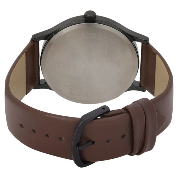 Sonata Knot Grey Dial Leather Strap Watch for Men - image number 4