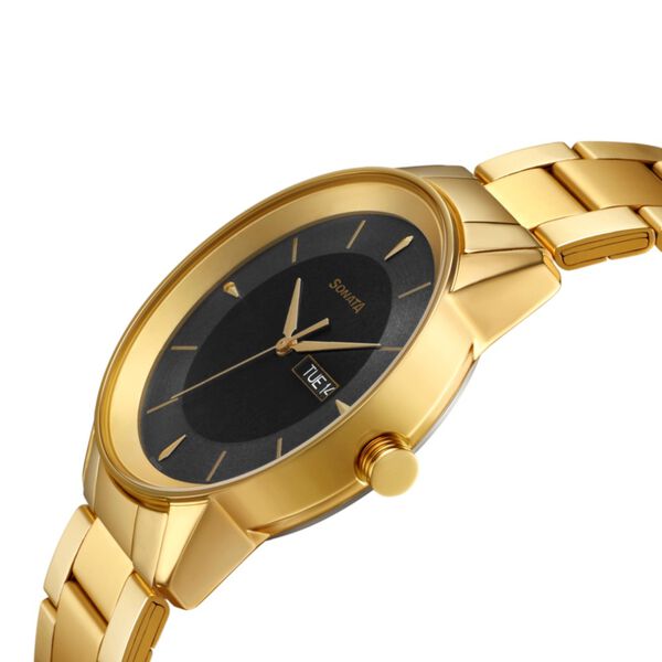 Sonata Quartz Analog with Day and Date Grey Dial Stainless Steel Strap Watch for Men - image number 2
