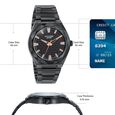 Poze Poze Quartz Analog Black Dial Black Metal Strap Watch For Men - image number 3