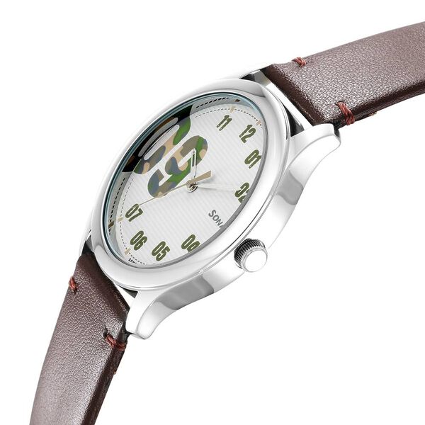 Sonata Quartz Analog White Dial Leather Strap Watch for Men - image number 2