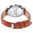Poze By Sonata Quartz Analog Orange Dial Orange Leather Strap Watch For Men - image number 6