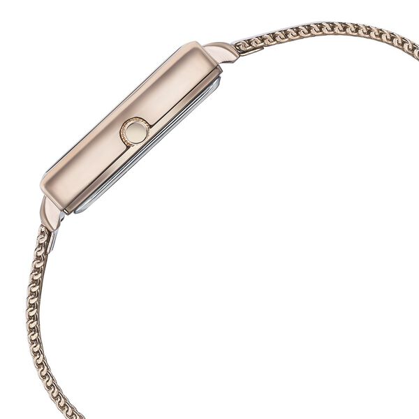Sonata Poze Quartz Analog Pink Mother Of Pearl Dial Rose Gold Color Stainless Steel Strap Watch For Women - image number 4