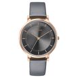 Sonata Modern Edit Quartz Analog Grey Dial Leather Strap Watch For Women - image number 0