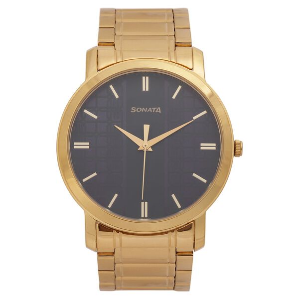 Sonata Quartz Analog Green Dial Stainless Steel Strap Watch for Men - image number 1