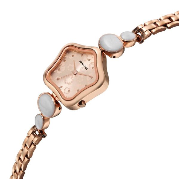 Sonata Utsav Rose Gold Dial Watch for Women - image number 2