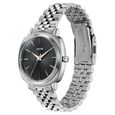Sonata Vector Black Textured Dial Silver-Tone Bracelet Watch for Men - image number 4
