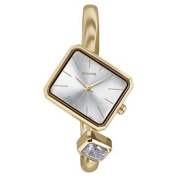 Sonata Wedding Edit Quartz Analog Champagne Dial Metal Strap Watch For Women