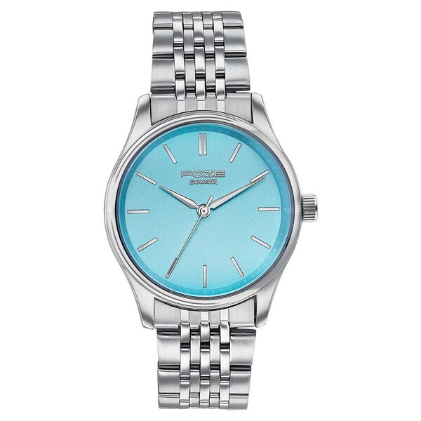 Sonata Poze Quartz Analog Blue Dial Silver Colour Stainless Steel Strap Watch For Men - image number 2