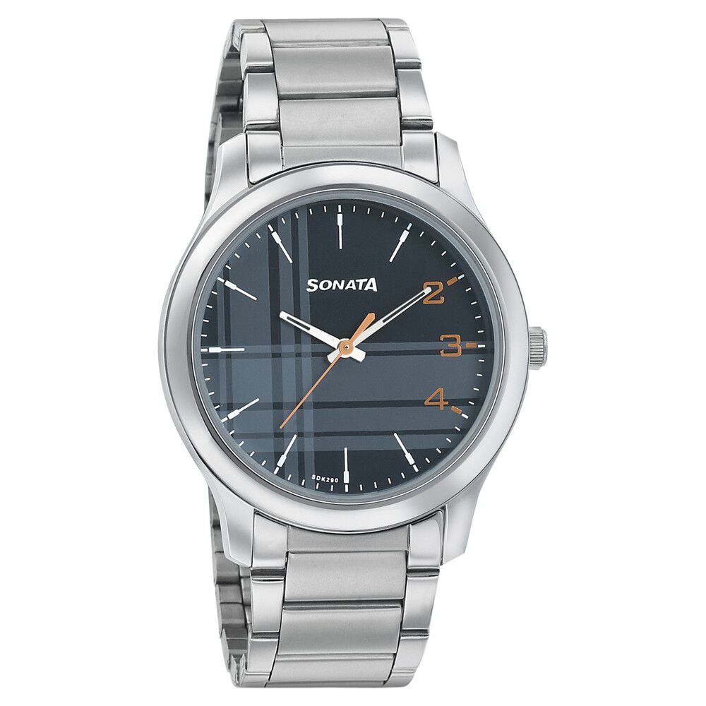 Sonata 77106sm04 analog watch clearance