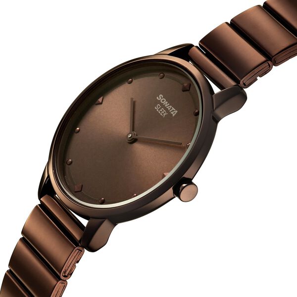 Sonata Sleek Women Charcoal Gray Dial Ultra-Slim Gunmetal Watch - image number 2