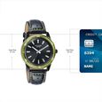 Poze By Sonata Quartz Analog Black Dial Two Toned Leather Strap Watch For Men - image number 3