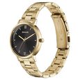Sonata Quartz Analog Black Dial Golden Stainless Steel Strap Watch For Women - image number 3