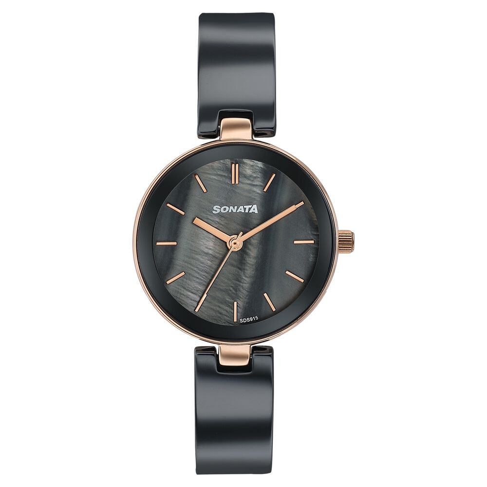 Buy Online Sonata Festive Quartz Analog Black Dial Two Toned