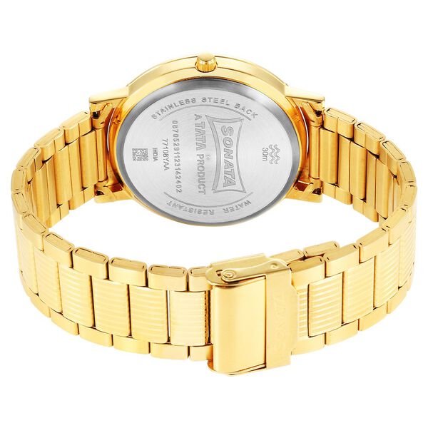 Sonata Utsav Quartz Analog Blue Dial Stainless Steel Strap Watch for Men - image number 3