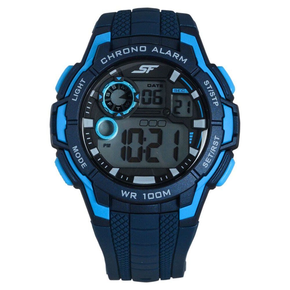 SF Digital Dial Silicone Strap Watch for Men