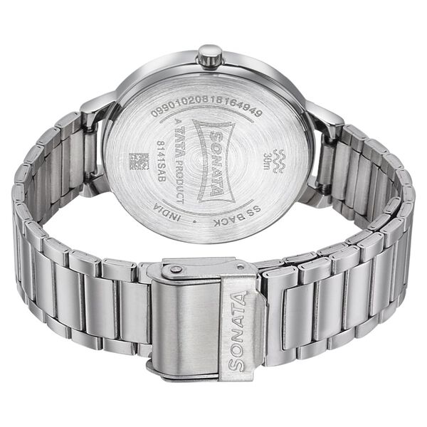 Sonata Quartz Analog Blue Dial Stainless Steel Strap Watch for Women - image number 3