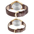 Sonata Quartz Analog with Date White Dial Leather Strap Watch for Couple - image number 3