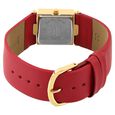 Sonata Quartz Analog Champagne Dial Red Leather Strap Watch For Women - image number 3