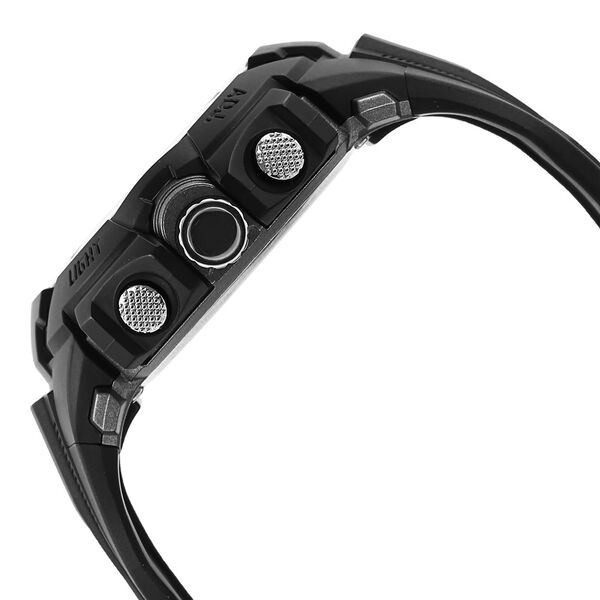 SF Quartz Analog Digital Black Dial Plastic Strap Watch for Men - image number 2