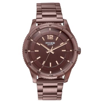 Sonata Poze Quartz Analog Brown Dial Brown Metal Strap Watch For Men