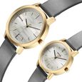 Sonata Alloy Pairs Quartz Analog Silver Leather Strap for Couple - image number 2