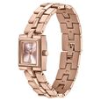 Poze By Sonata Quartz Analog Pink Dial Rose Gold Metal Strap Watch For Women - image number 4