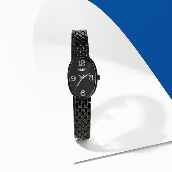 Sonata Poze Quartz Analog Black Dial Metal Strap Watch For Women - image number 0