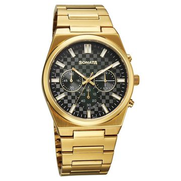Sonata Festive Quartz Analog Multicoloured Dial Metal Strap Watch For Men