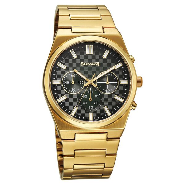 Sonata Festive Quartz Analog Multicoloured Dial Metal Strap Watch For Men - image number 0
