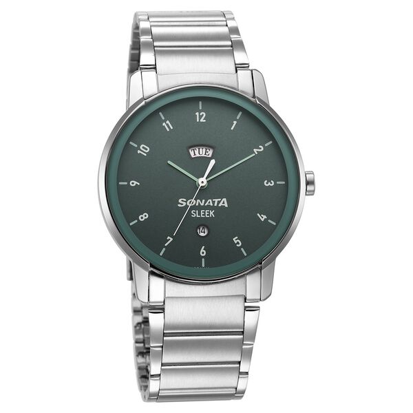 Sonata Sleek Green Dial Analog with Day and Date Watch for Men - image number 0
