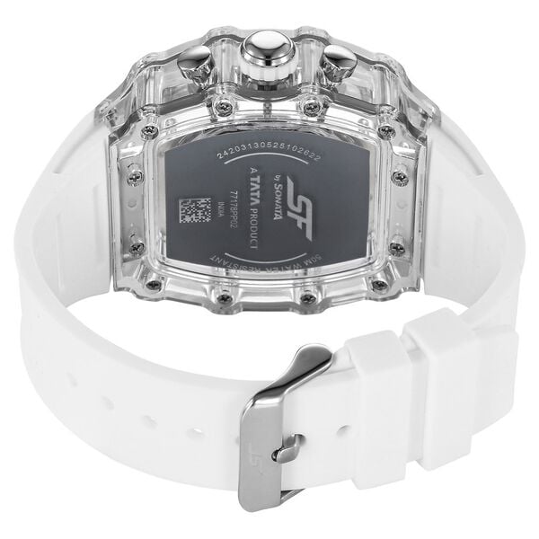 SF Maiden Voyage Sport Watch White Dial And Strap Tonneau Shaped Case with Multifunction movement - image number 4