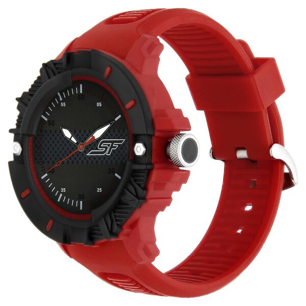 SF Quartz Analog Grey Dial Plastic Strap Watch for Men - image number 1