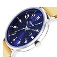 Sonata Force Quartz Analog with Date Blue Dial Leather Strap Watch for Men - image number 4