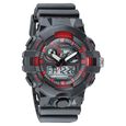 SF Quartz Analog Digital Black Dial Plastic Strap Watch for Men