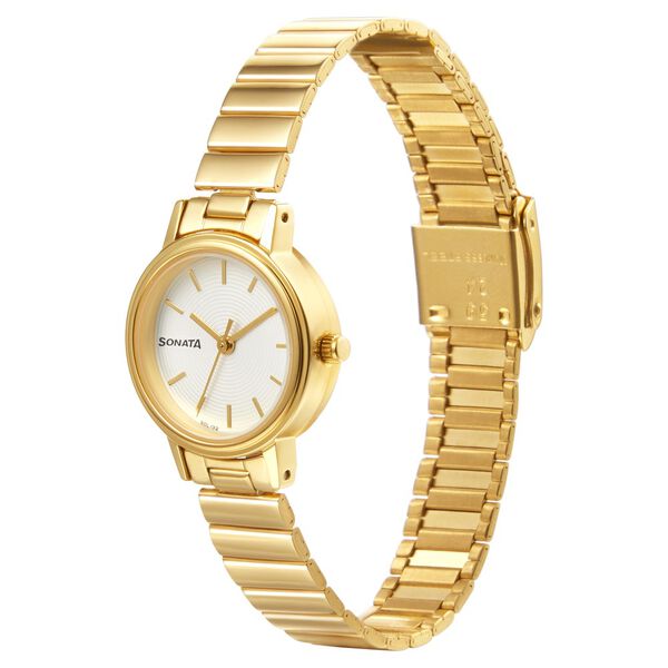 Sonata Essentials White Dial Women Watch With Stainless Steel Strap - image number 1