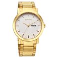 Sonata Utsav Quartz Analog with Day and Date Champagne Dial Stainless Steel Strap Watch for Men