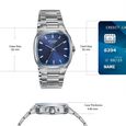 Poze Poze Quartz Analog Blue Dial Silver Metal Strap Watch For Men - image number 3