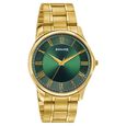 Sonata Traditional Essentials Green Dial Gold-Tone Stainless Steel Strap Watch - image number 1