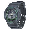 SF Super Fibre Quartz Analog Digital Black Dial Plastic Strap Watch for Men