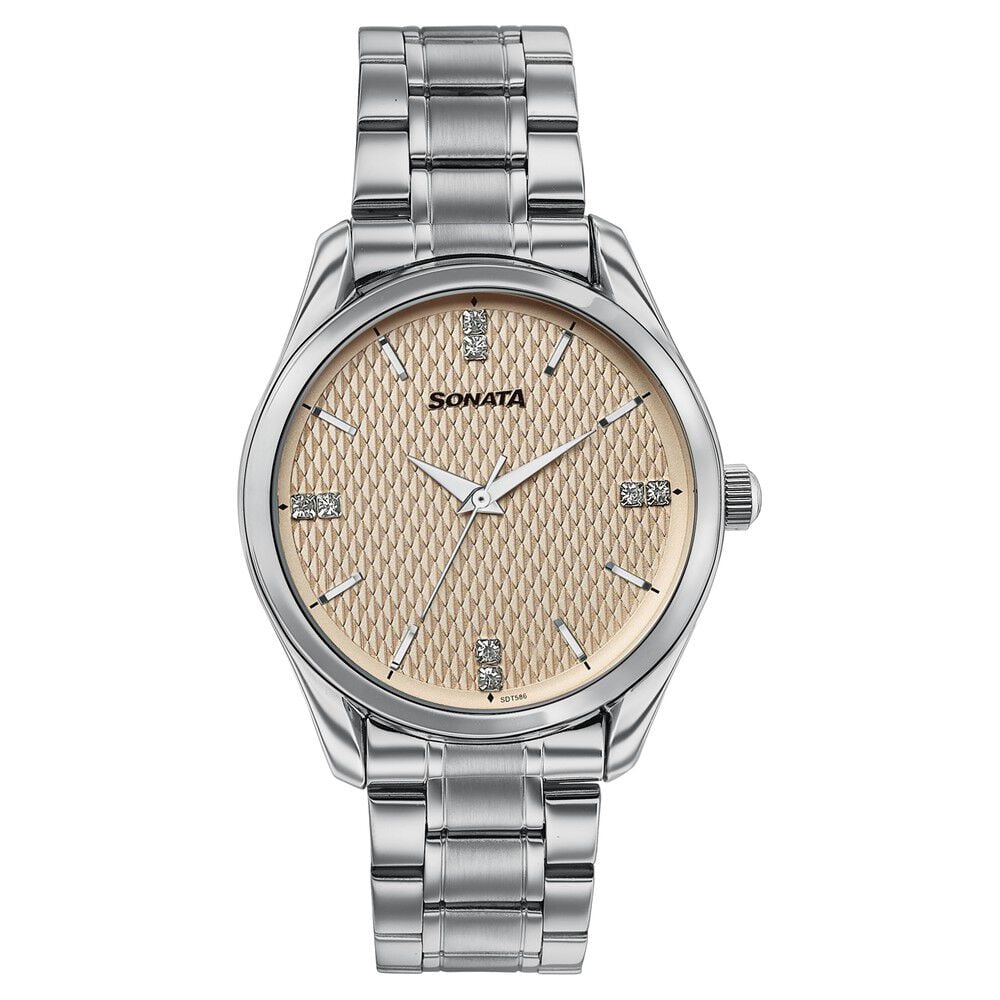 Sonata Jashn Quartz Analog Beige Dial Silver Metal Strap Watch For Men-picture-38