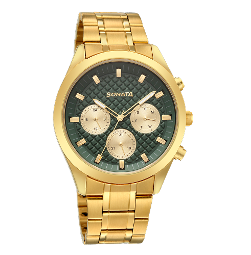 Gold Steel Watch
