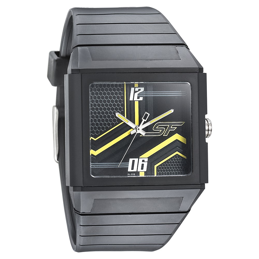 Buy Online SF Turbo Quartz Analog Black Dial PU Strap Watch for