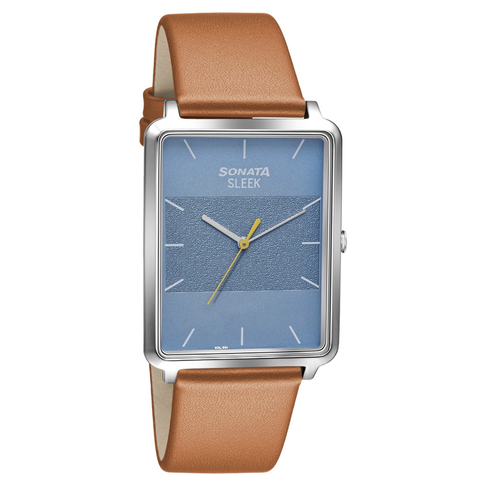 Sonata Quartz Analog Leather Strap Watch for Men