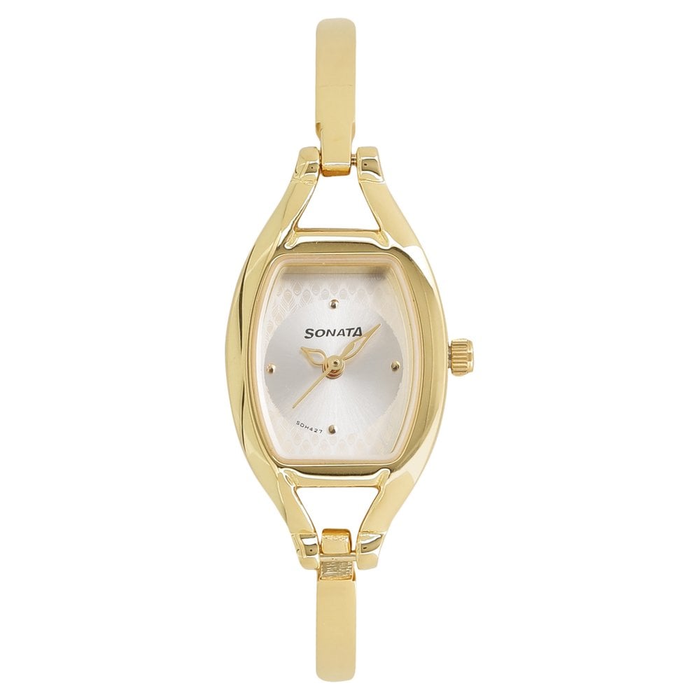 Buy Online Sonata Pankh Silver Dial Women Watch With Metal Strap