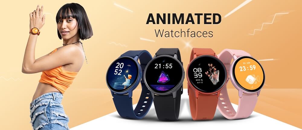 Reflex Play Smart Watch Amoled Display Health Suite In Built Games Period Tracker