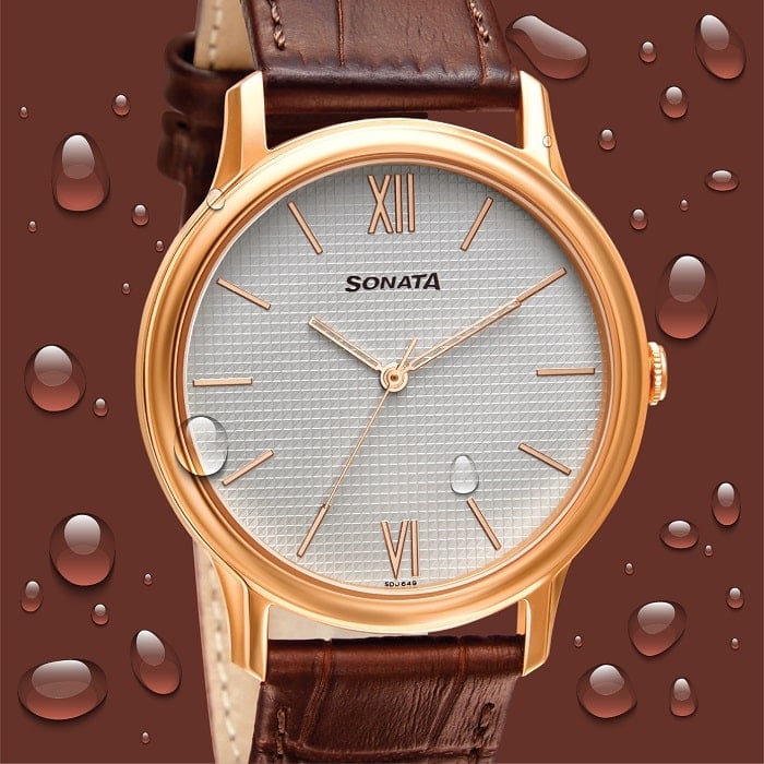 Buy Online Sonata Quartz Analog White Dial Leather Strap Watch for Men nr7128wl02 Sonata